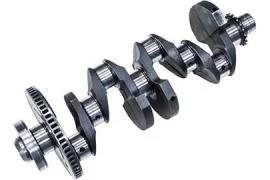 Engine block and crankshaft