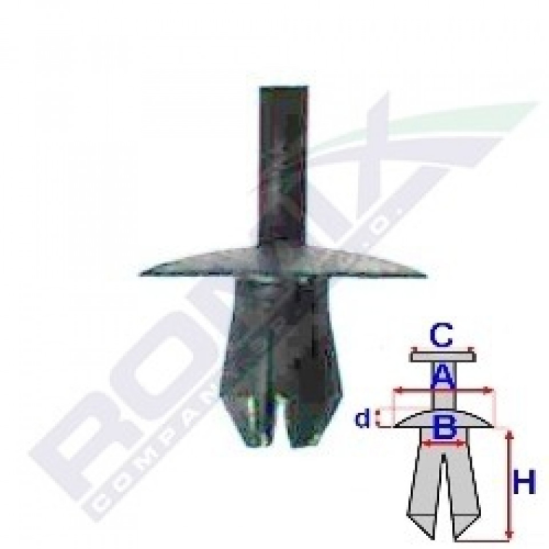 Trim clips ROMIX A13840 MERCEDES-BENZ, OPEL, RENAULT