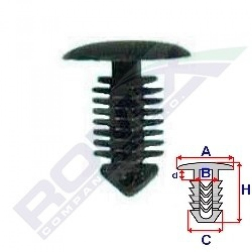 Trim clips ROMIX 10495 CITROEN, OPEL, PEUGEOT