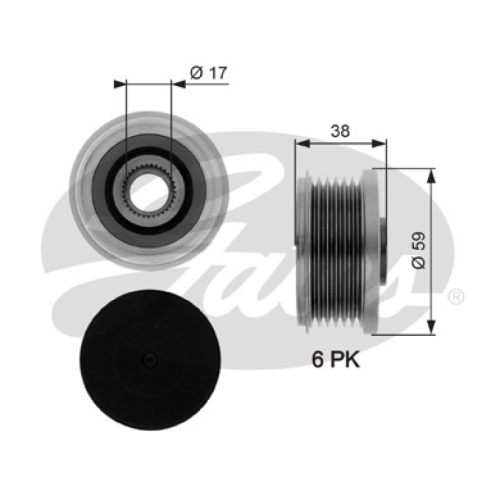 Alternator Freewheel Clutch GATES OAP7077