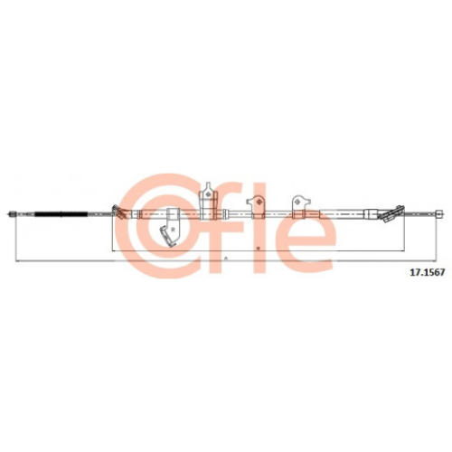Cable, parking brake COFLE 17.1567