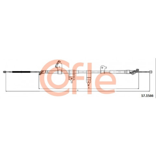Cable, parking brake COFLE 17.1566