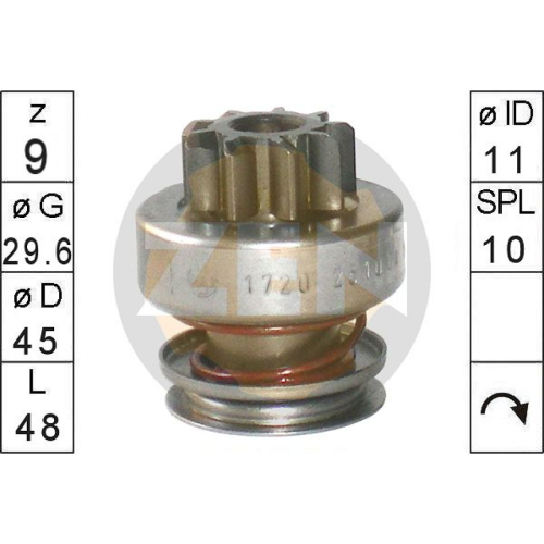 Freewheel Gear, starter ERA ZN1720