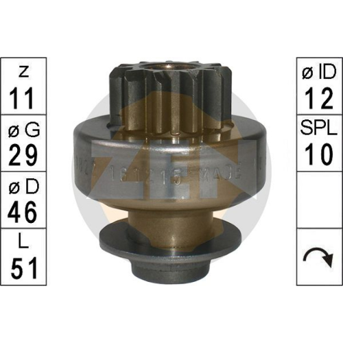 Freewheel Gear, starter ERA ZN1822