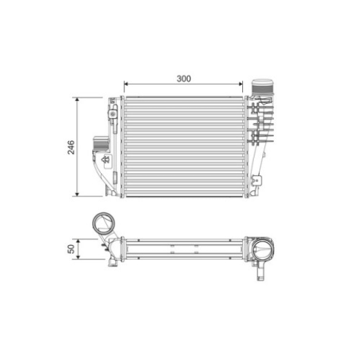 Intercooler, charger VALEO 818304