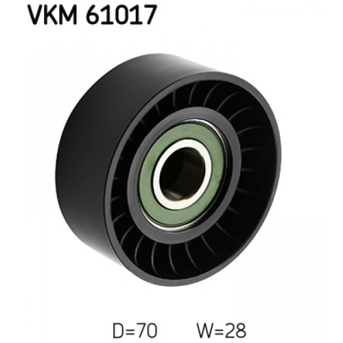 Deflection/Guide Pulley, v-ribbed belt SKF VKM 61017