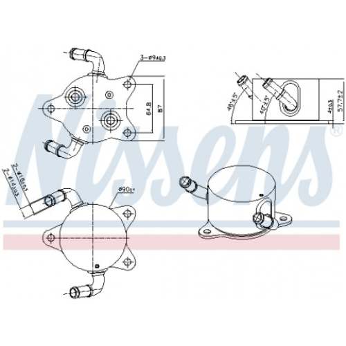 Oil Cooler, automatic transmission NISSENS 91544c